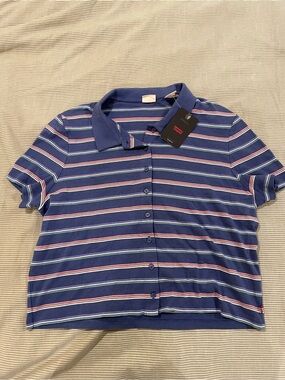 Levi's Blue Striped Polo Shirt - Kids
